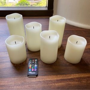 Gerson 6-Pc Glow Wick Color Changing LED Candles Set